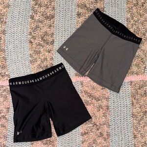 Under Armour Black and Dark Gray Performance Shorts